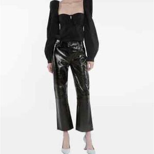 J Brand Franky Mid Rise Lamb Leather Pants Size 26